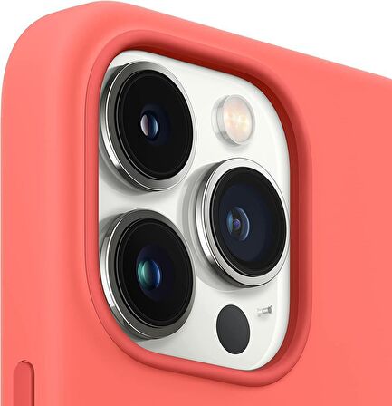 Apple MagSafe özellikli Silikon Kılıf  (iPhone 13 Pro Max) - Pembe Pomelo